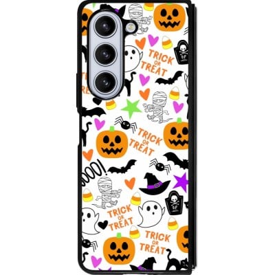 Coque Samsung Galaxy Z Fold5 - Silicone rigide noir Halloween 2024 trick or treat