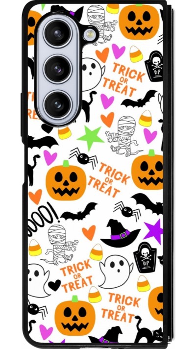 Coque Samsung Galaxy Z Fold5 - Silicone rigide noir Halloween 2024 trick or treat