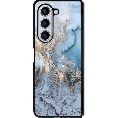 Coque Samsung Galaxy Z Fold5 - Silicone rigide noir Marble 04