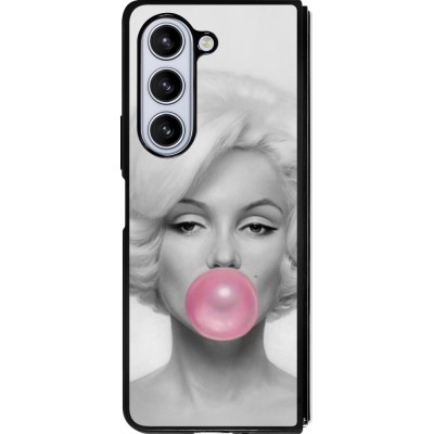 Coque Samsung Galaxy Z Fold5 - Silicone rigide noir Marilyn Bubble