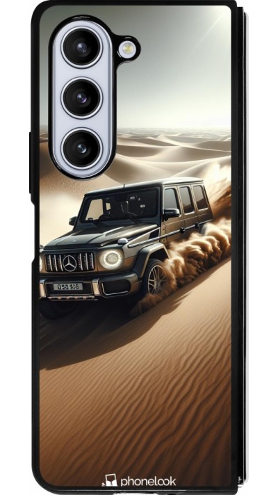 Coque Samsung Galaxy Z Fold5 - Silicone rigide noir Mercedes G Drift Desert