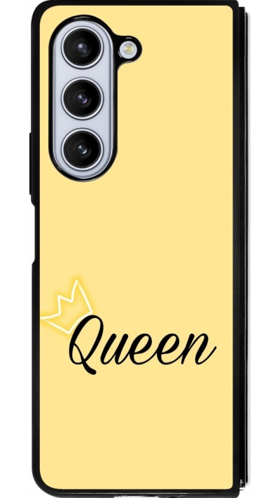 Coque Samsung Galaxy Z Fold5 - Silicone rigide noir Mom 2024 Queen