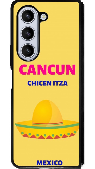 Coque Samsung Galaxy Z Fold5 - Silicone rigide noir Pop Summer Destination Cancun