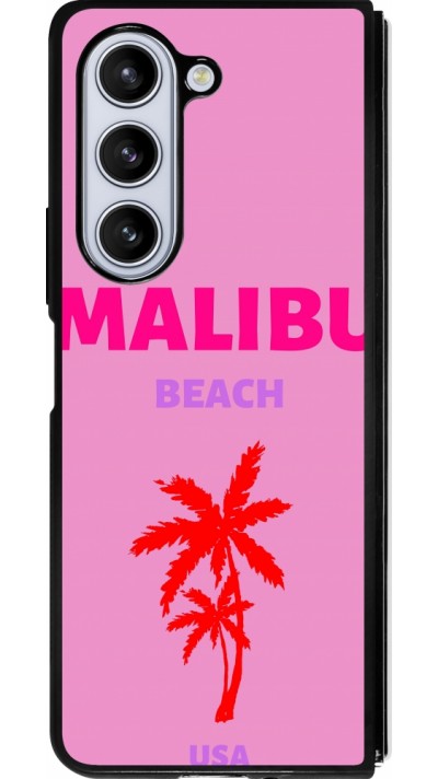 Coque Samsung Galaxy Z Fold5 - Silicone rigide noir Pop Summer Destination Malibu