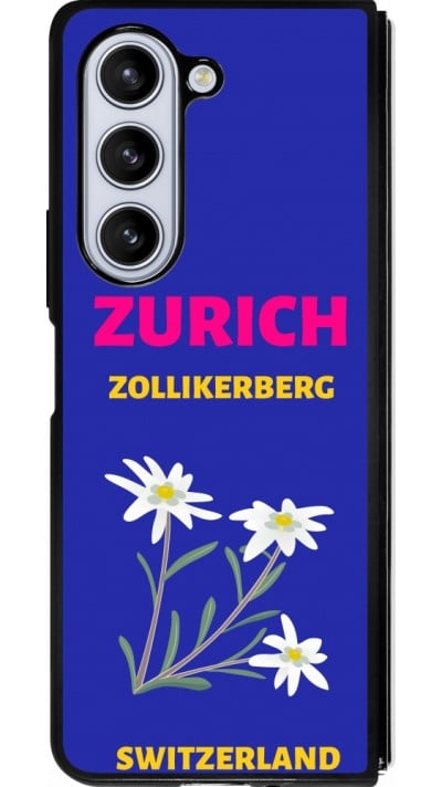 Coque Samsung Galaxy Z Fold5 - Silicone rigide noir Pop Summer Destination Zurich