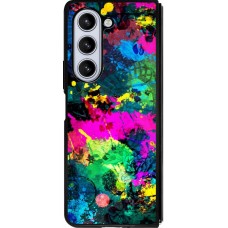 Coque Samsung Galaxy Z Fold5 - Silicone rigide noir Splash paint