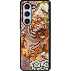 Coque Samsung Galaxy Z Fold5 - Silicone rigide noir Spring 23 japanese tiger