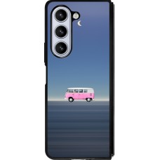 Coque Samsung Galaxy Z Fold5 - Silicone rigide noir Spring 23 pink bus