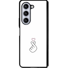 Coque Samsung Galaxy Z Fold5 - Silicone rigide noir Valentine 2024 heart by Millennials