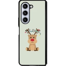 Coque Samsung Galaxy Z Fold5 - Silicone rigide noir Christmas 22 baby reindeer