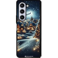 Coque Samsung Galaxy Z Fold5 - Silicone rigide noir Noël 2023 Christmas is Coming