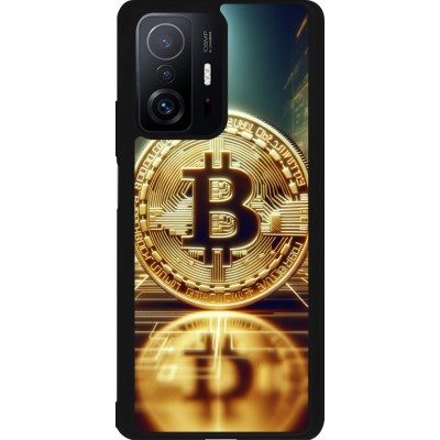 Coque Xiaomi 11T - Silicone rigide noir Bitcoin Standing