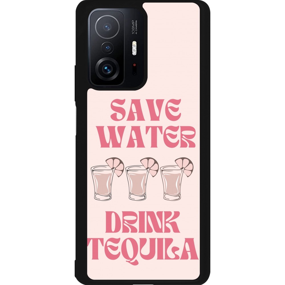 Coque Xiaomi 11T - Silicone rigide noir Cocktail Save Water Drink Tequila