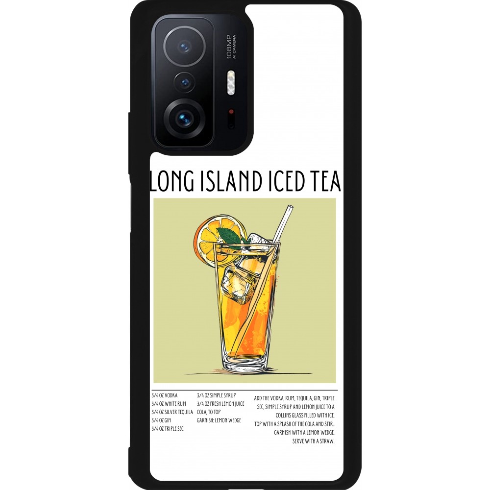 Coque Xiaomi 11T - Silicone rigide noir Cocktail recette Long Island Ice Tea