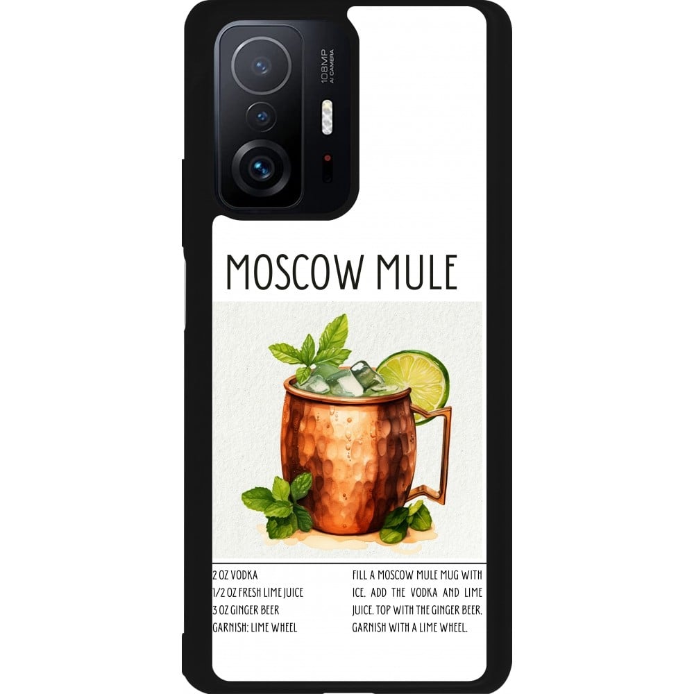 Coque Xiaomi 11T - Silicone rigide noir Cocktail recette Moscow Mule