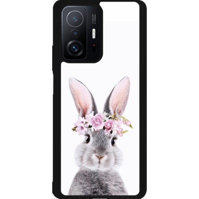 Coque Xiaomi 11T - Silicone rigide noir Easter 2023 flower bunny