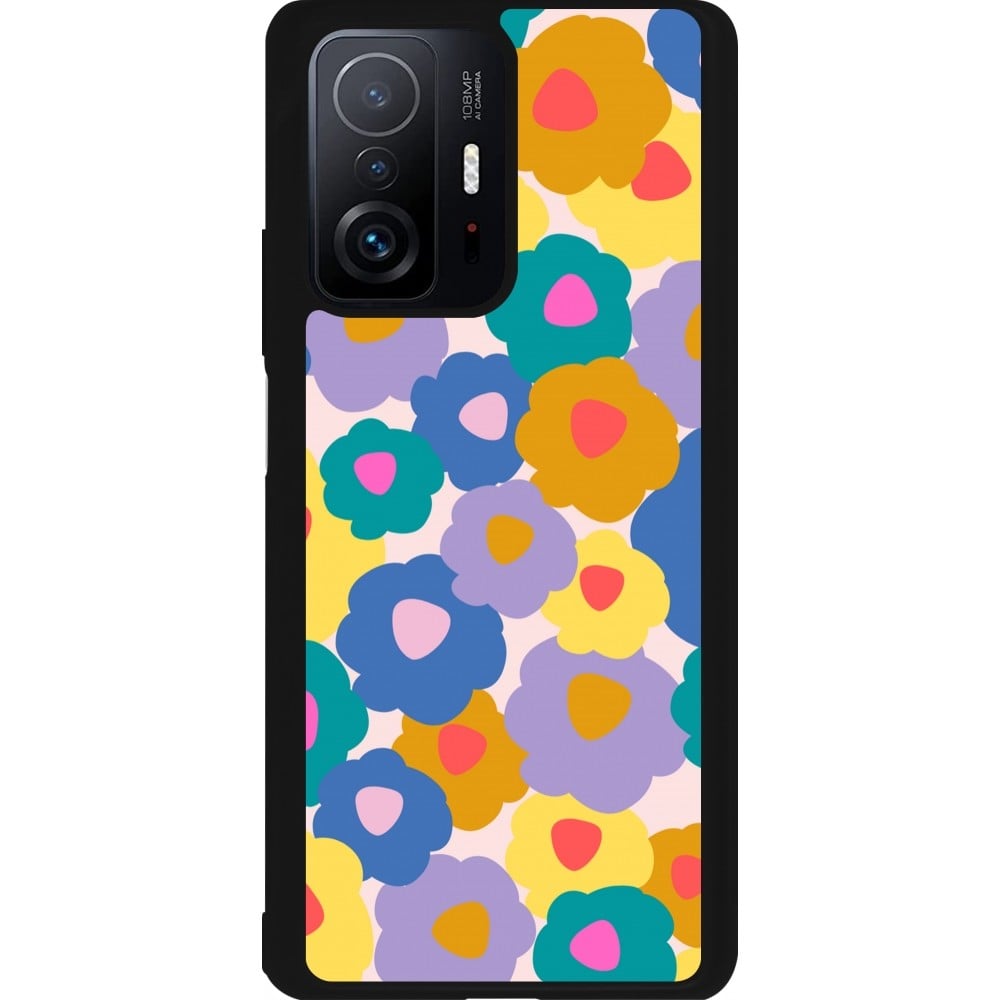 Coque Xiaomi 11T - Silicone rigide noir Easter 2024 flower power