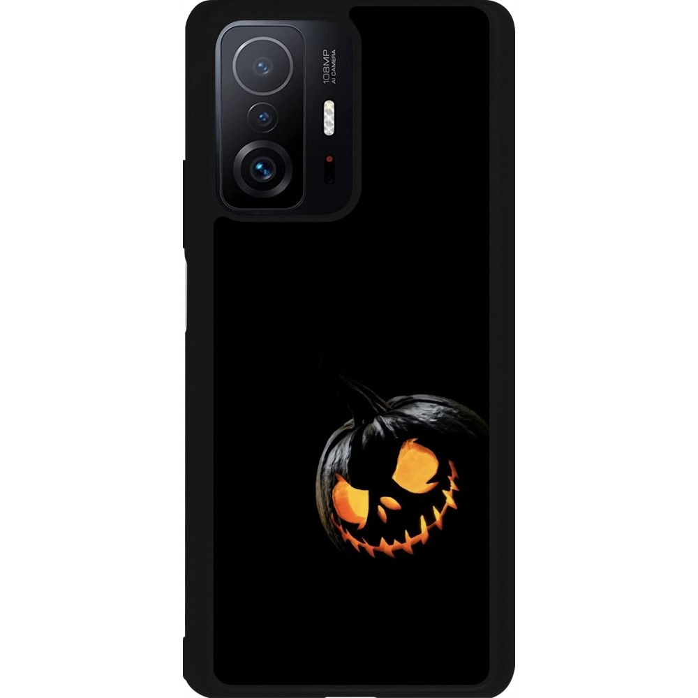 Coque Xiaomi 11T - Silicone rigide noir Halloween 2023 discreet pumpkin