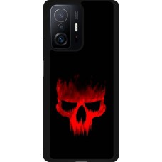 Coque Xiaomi 11T - Silicone rigide noir Halloween 2023 scary skull