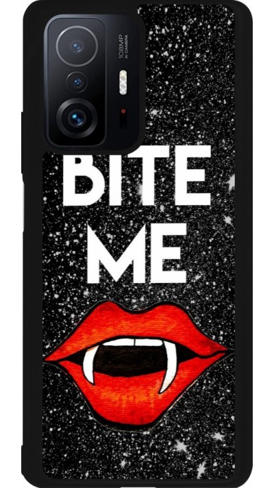 Coque Xiaomi 11T - Silicone rigide noir Halloween 2024 bite me