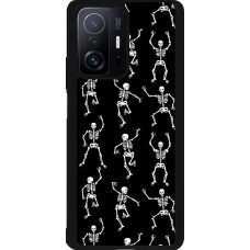 Coque Xiaomi 11T - Silicone rigide noir Halloween 2024 dancing skeleton