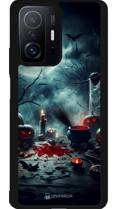 Coque Xiaomi 11T - Silicone rigide noir Halloween 2024 Dark Moon