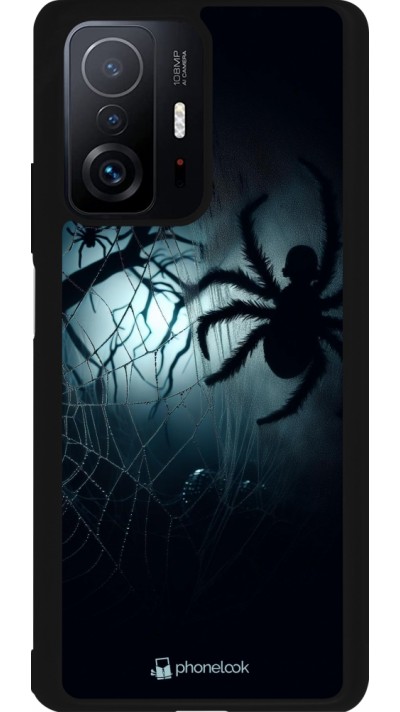 Coque Xiaomi 11T - Silicone rigide noir Halloween 2024 Dark Spider