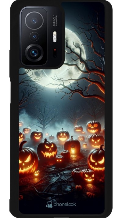 Coque Xiaomi 11T - Silicone rigide noir Halloween 2024 Many Pumpkins