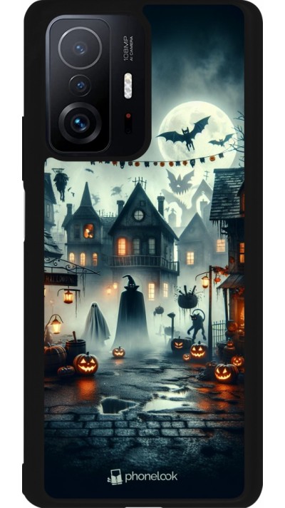 Coque Xiaomi 11T - Silicone rigide noir Halloween Spookville