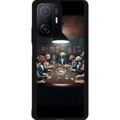 Coque Xiaomi 11T - Silicone rigide noir Les pokerdogs