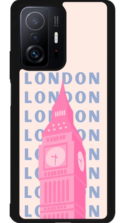 Coque Xiaomi 11T - Silicone rigide noir London Pink Print