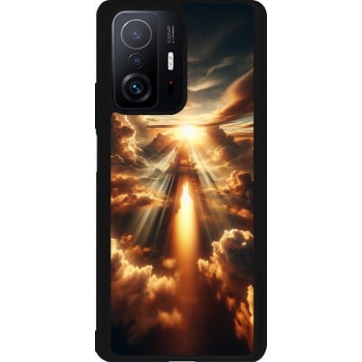 Coque Xiaomi 11T - Silicone rigide noir Lueur Céleste Zenith