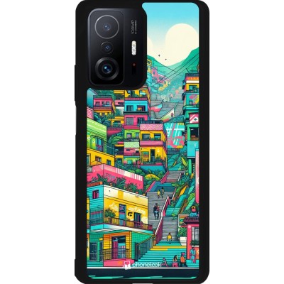 Coque Xiaomi 11T - Silicone rigide noir Medellin Comuna 13 Art