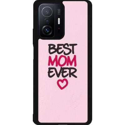 Coque Xiaomi 11T - Silicone rigide noir Mom 2023 best Mom ever pink