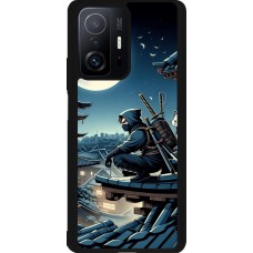 Xiaomi 11T Case Hülle - Silikon schwarz Ninja unter dem Mond