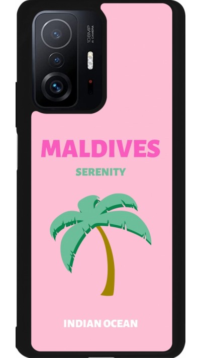 Xiaomi 11T Case Hülle - Silikon schwarz Pop Summer Destination Maldives