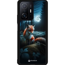 Xiaomi 11T Case Hülle - Silikon schwarz Fuchs Mond Wald