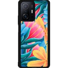 Coque Xiaomi 11T - Silicone rigide noir Spring 23 colorful flowers