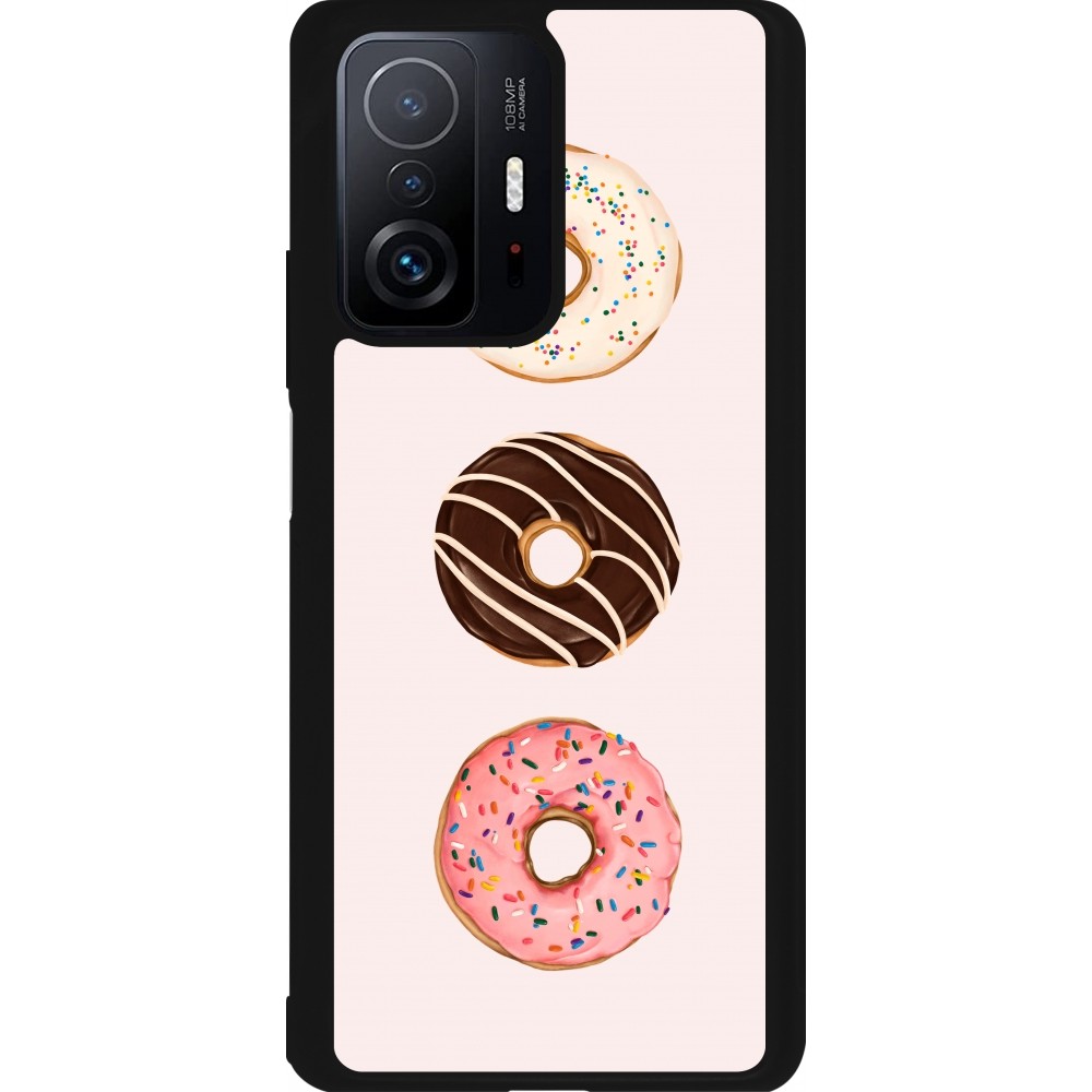 Coque Xiaomi 11T - Silicone rigide noir Spring 23 donuts