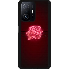 Coque Xiaomi 11T - Silicone rigide noir Spring 23 neon rose