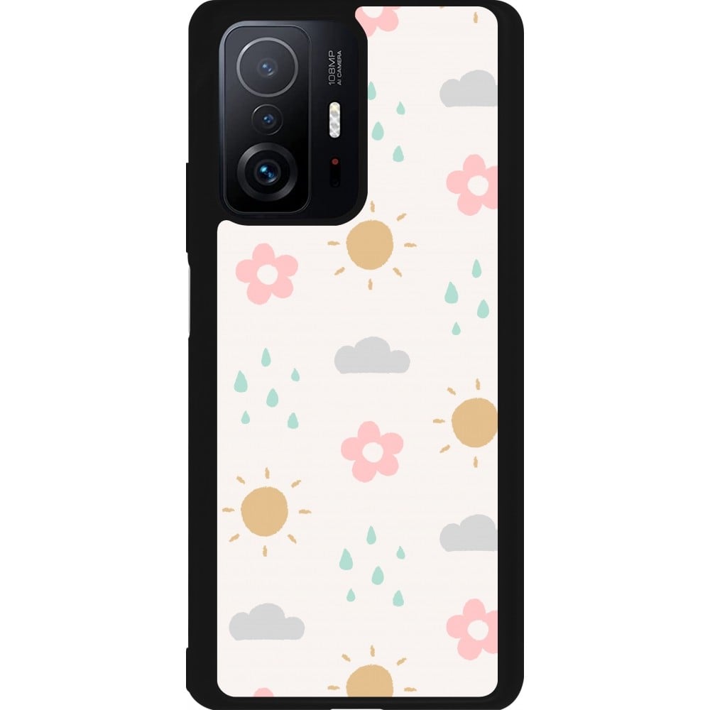 Coque Xiaomi 11T - Silicone rigide noir Spring 23 weather