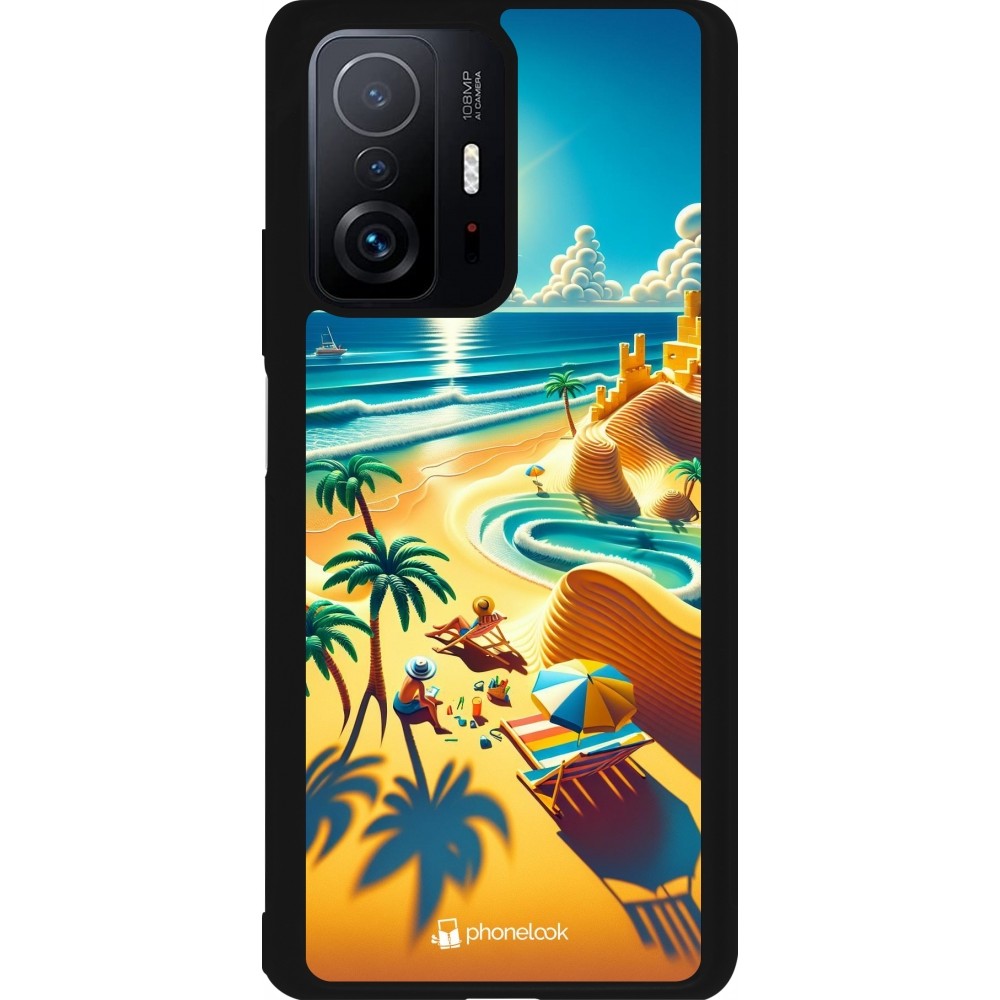 Coque Xiaomi 11T - Silicone rigide noir Sunset Breeze