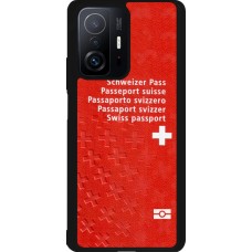 Coque Xiaomi 11T - Silicone rigide noir Swiss Passport