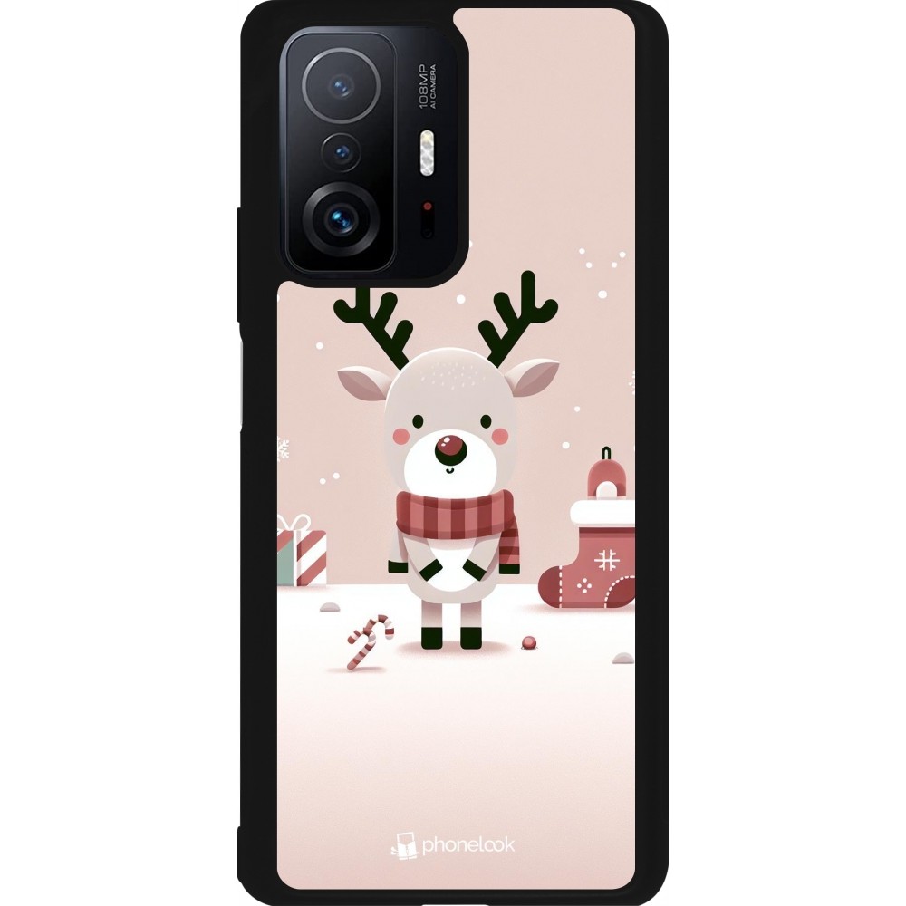 Xiaomi 11T Case Hülle - Silikon schwarz Weihnachten 2023 Choupinette Rentier