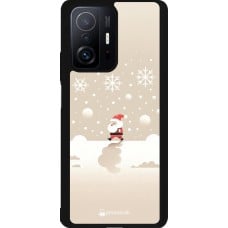 Coque Xiaomi 11T - Silicone rigide noir Noël 2023 Minimalist Santa