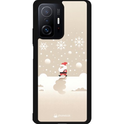 Coque Xiaomi 11T - Silicone rigide noir Noël 2023 Minimalist Santa