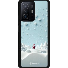 Coque Xiaomi 11T - Silicone rigide noir Noël 2023 Petit Père Flocon