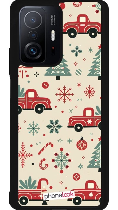 Coque Xiaomi 11T - Silicone rigide noir Noël 2024 Camion Sapin