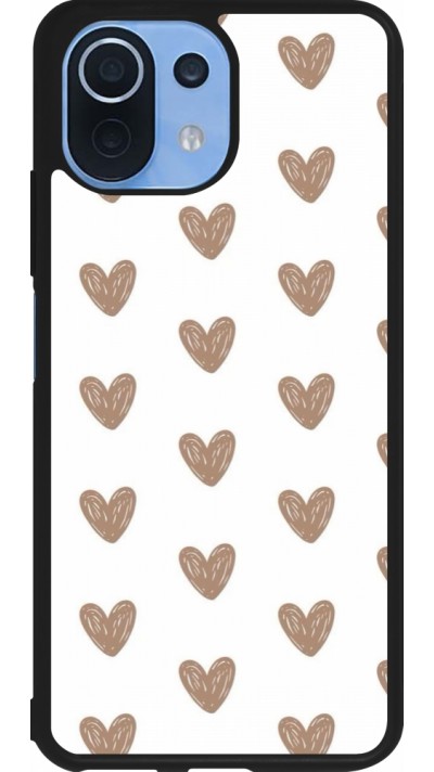 Coque Xiaomi Mi 11 Lite 5G - Silicone rigide noir Autumn 2024 brown hearts