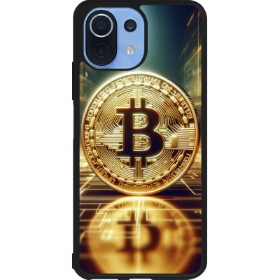 Coque Xiaomi Mi 11 Lite 5G - Silicone rigide noir Bitcoin Standing